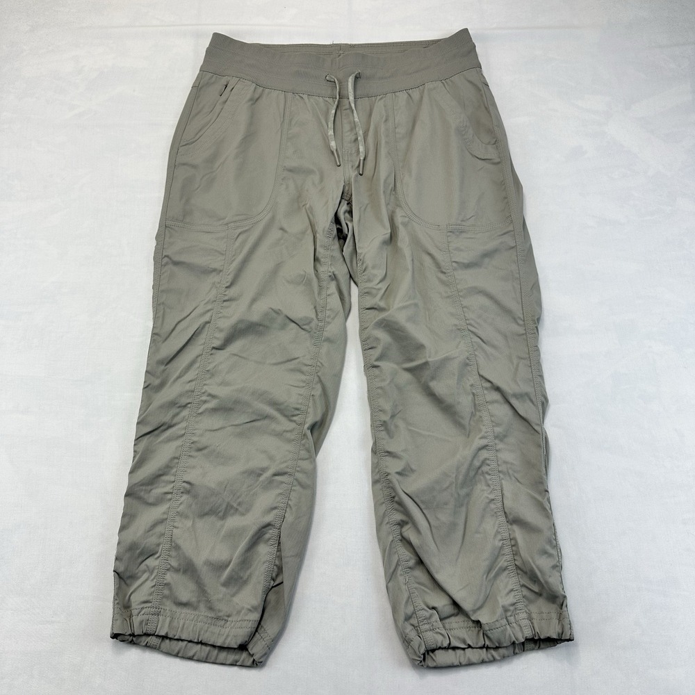 The North Face Women's Medium Gray Capri Cargo Hiking Pants Drawstring